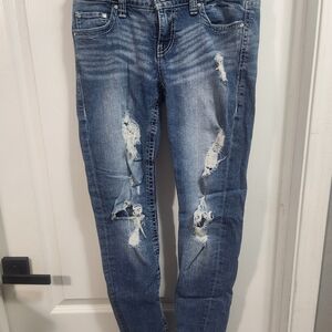 Daytrip Blue Distressed Skinny Jeans
